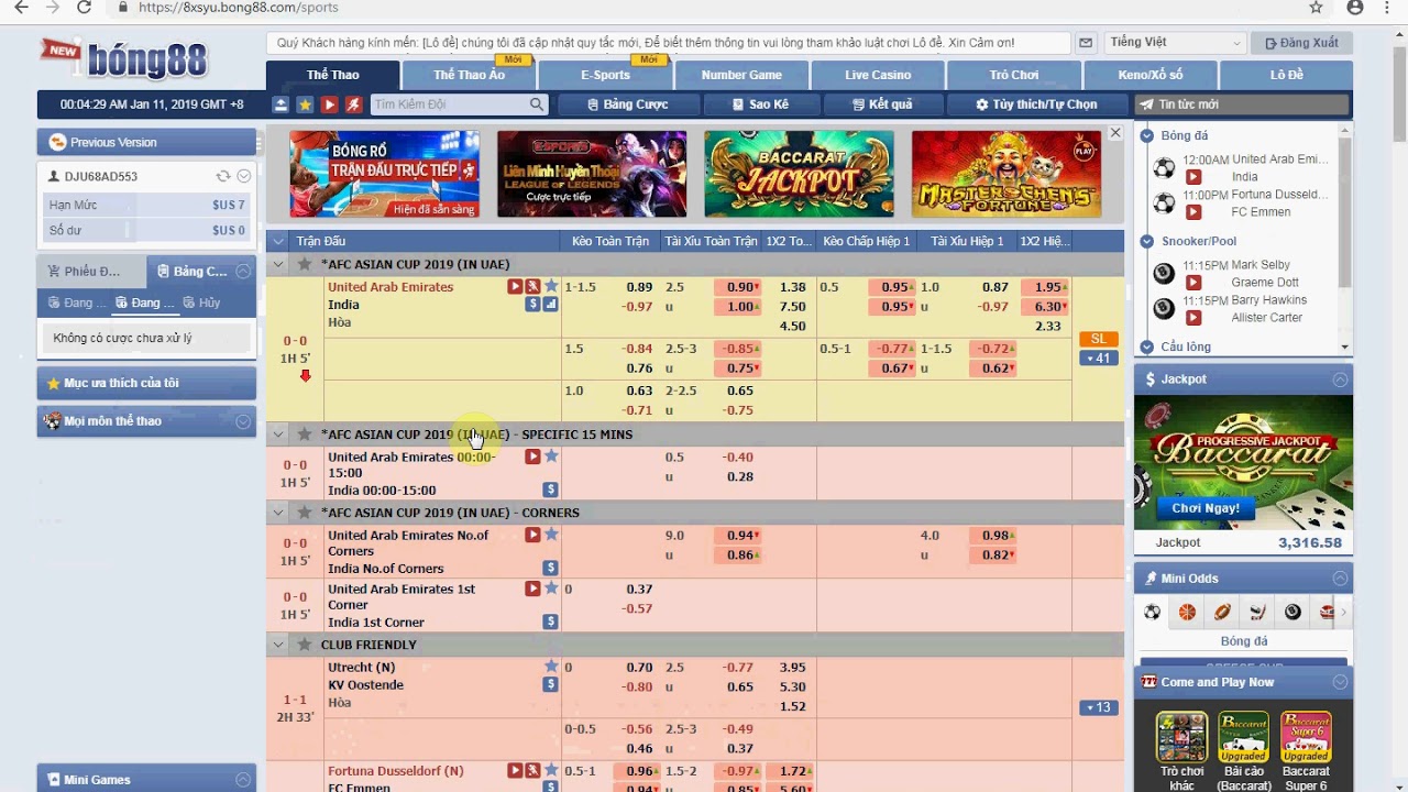 Giao diện nhà cái Bong88